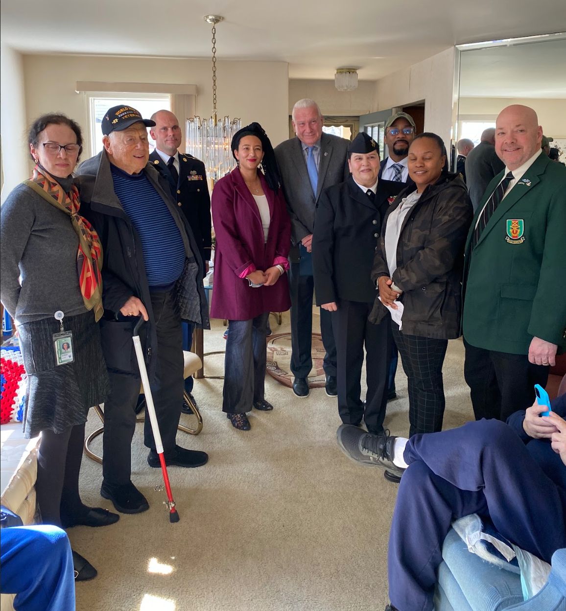 Honoring a WWII Navy veteran with a personal medal presentation through our We Honor Veterans program